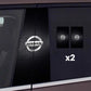 2 autocollants pour vitres de voiture avec logo