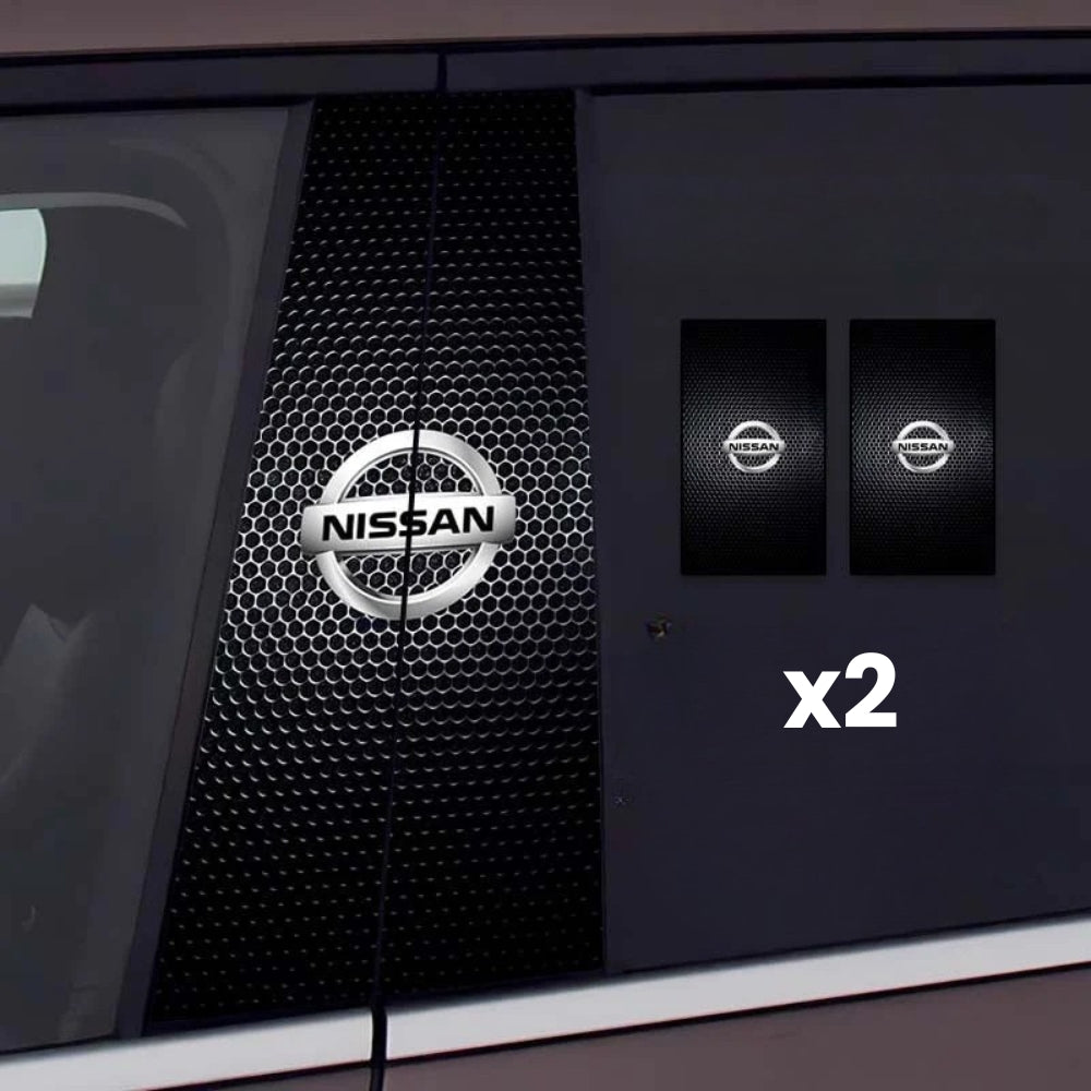 2 autocollants pour vitres de voiture avec logo