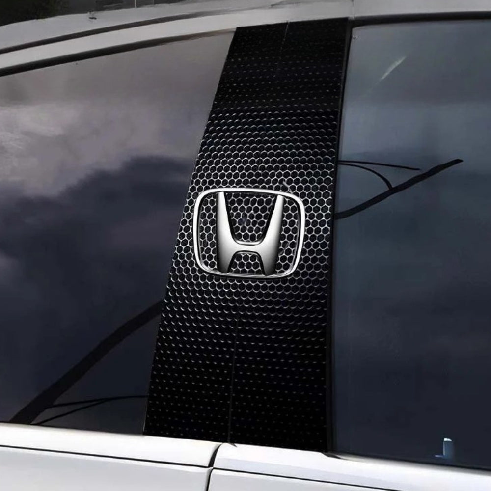 2 autocollants pour vitres de voiture avec logo