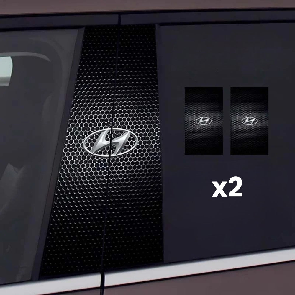 2 autocollants pour vitres de voiture avec logo