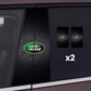 2 autocollants pour vitres de voiture avec logo
