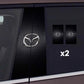 2 autocollants pour vitres de voiture avec logo