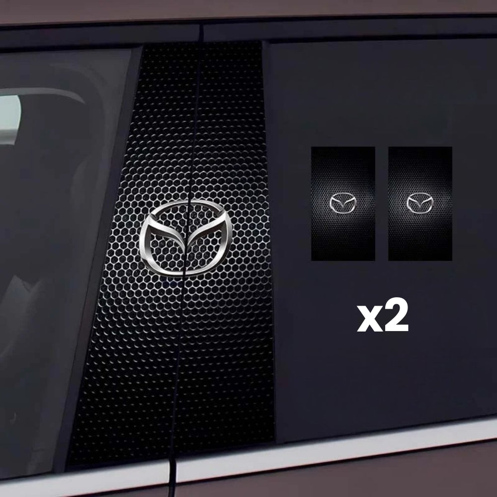2 autocollants pour vitres de voiture avec logo