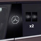 2 autocollants pour vitres de voiture avec logo