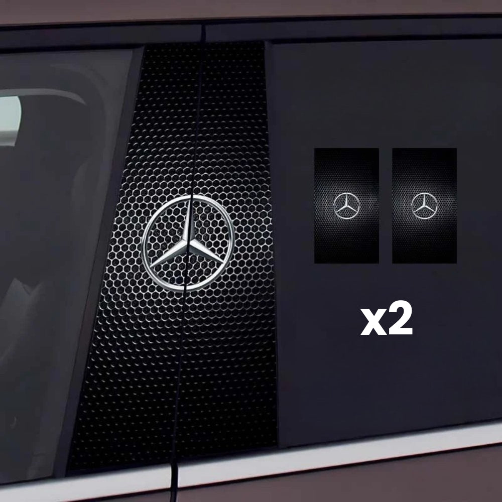 2 autocollants pour vitres de voiture avec logo