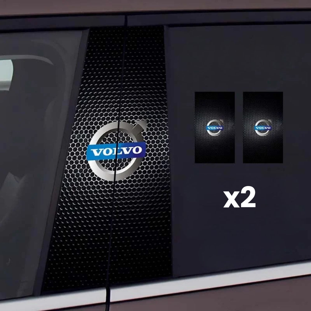 2 autocollants pour vitres de voiture avec logo