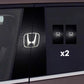2 autocollants pour vitres de voiture avec logo