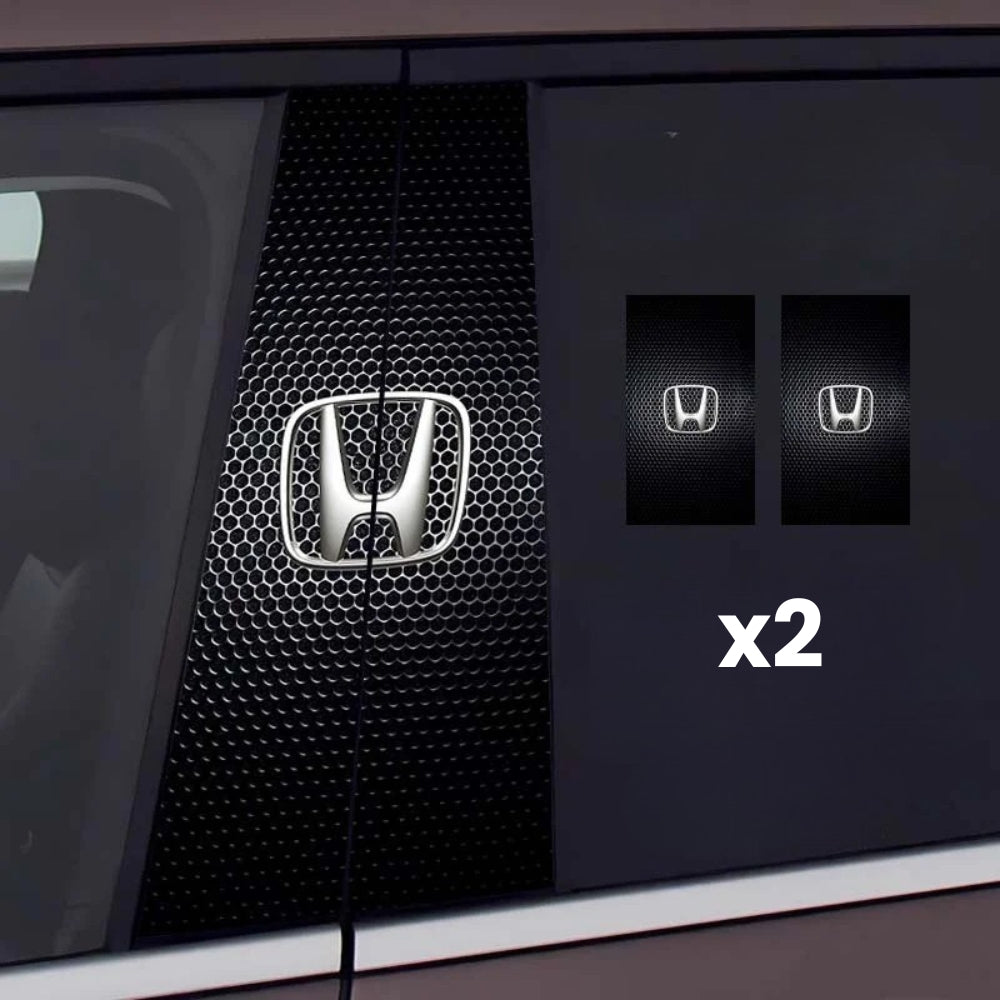 2 autocollants pour vitres de voiture avec logo