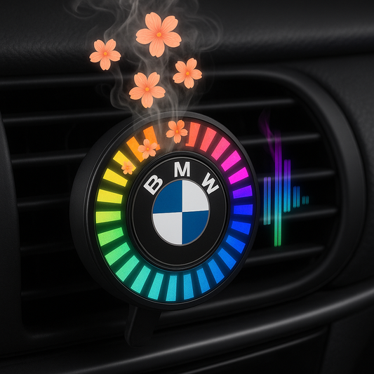 Feu de voiture à LED au rythme de la musique avec logo (avec diffuseur d'arômes)