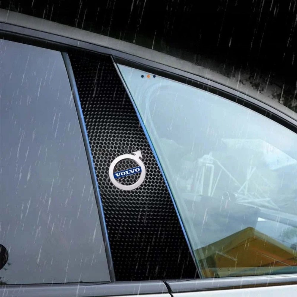 2 autocollants pour vitres de voiture avec logo