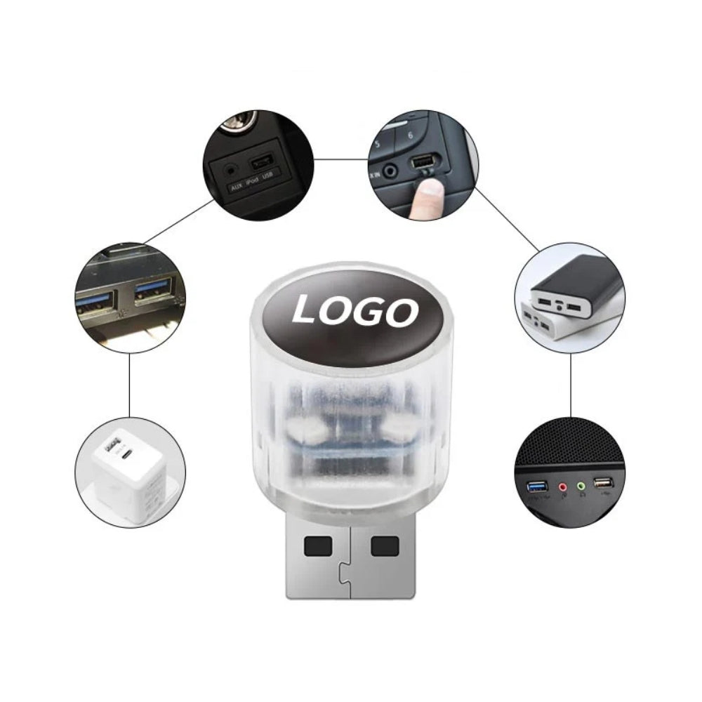 Mini-lampe LED USB décorative pour l'intérieur des voitures