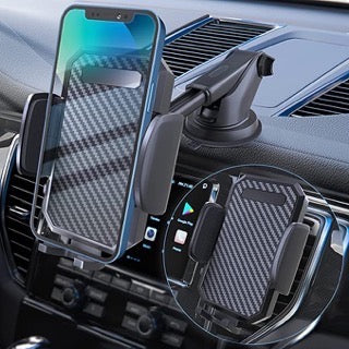 Support de téléphone pour voiture à ventouse + fixation pour grille d'aération offerte